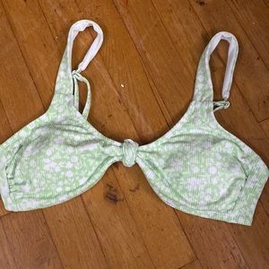 NEVER WORN, xhilaration green white floral bathing suit top from Target